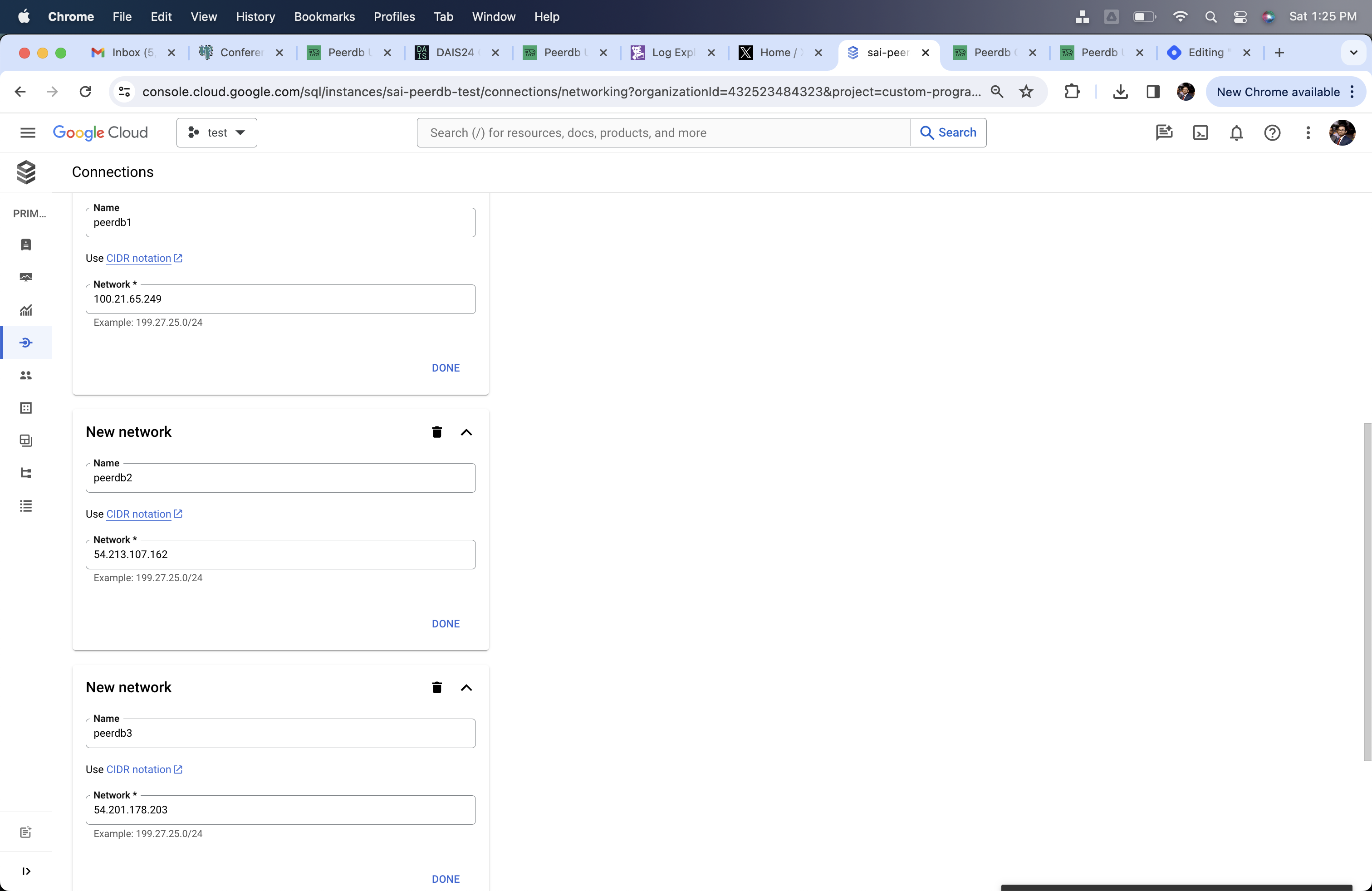 Добавление сетей ClickPipes в брандмауэр